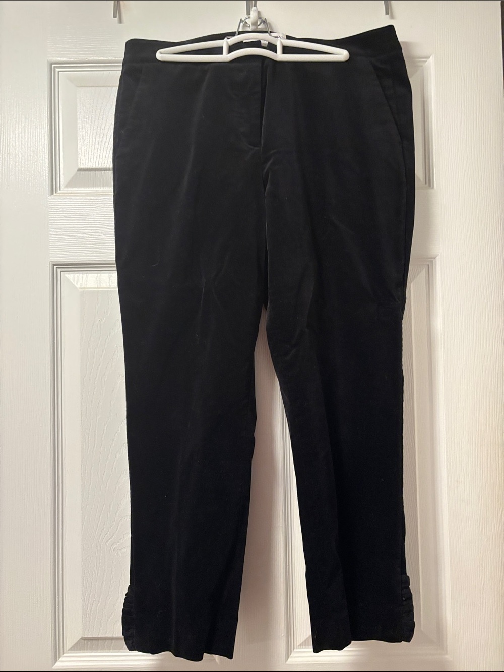 Talbot’s Black Straight Leg Velveteen Dress Pants